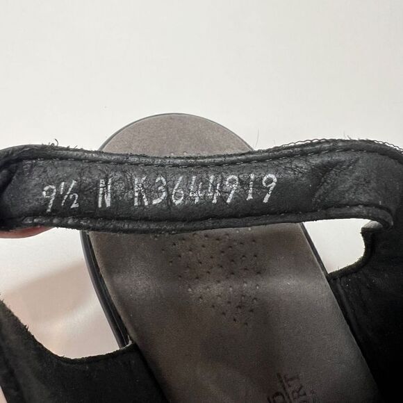 SAS Tripad Comfort Black Leather Sandals Womens Size 9.5 N Hook & Loop Closure - Picture 5 of 8